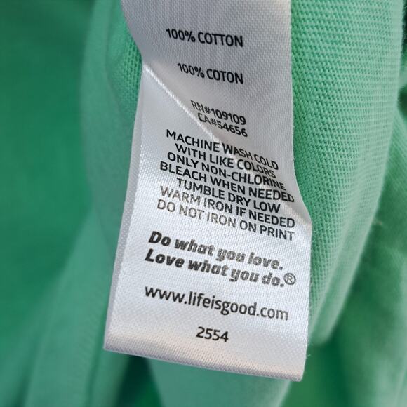 Life Is Good Crusher Tank Top XXL Tie Dye Just Add Water Kayak Sleeveless Green - Picture 8 of 8